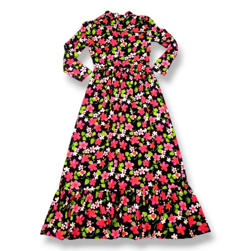Vintage 70's Julie Miller California floral prairie floral maxi dress